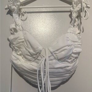 Emory Park White Fabric Detail corset